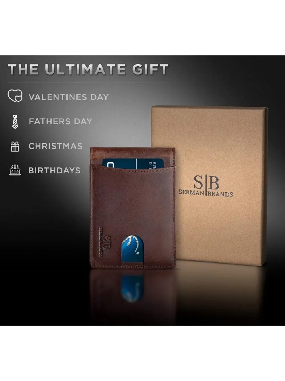 Slim RFID Blocking Leather Bifold Wallet for Men | Minimalist Front Pocket